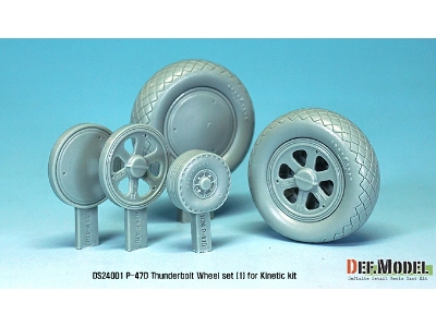 P-47d Thunder Bolt Wheel Set 1 (For Kinetic 1/24) - image 2