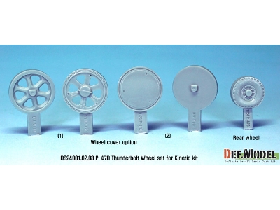 P-47d Thunder Bolt Wheel Set 1 (For Kinetic 1/24) - image 5