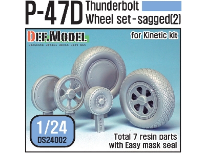 P-47d Thunder Bolt Wheel Set 2 (For Kinetic 1/24) - image 1