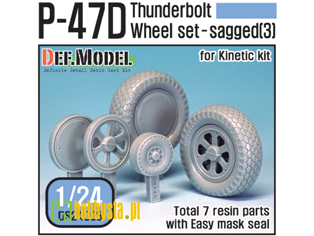 P-47d Thunder Bolt Wheel Set 3 (For Kinetic 1/24) - image 1