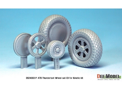 P-47d Thunder Bolt Wheel Set 3 (For Kinetic 1/24) - image 2