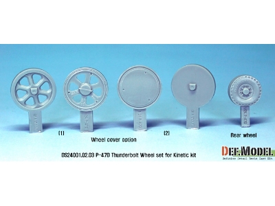 P-47d Thunder Bolt Wheel Set 3 (For Kinetic 1/24) - image 5