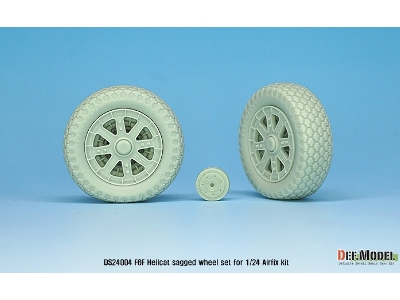 F6f Hellcat Sagged Wheel Set 1 (For Airfix 1/24) - image 3