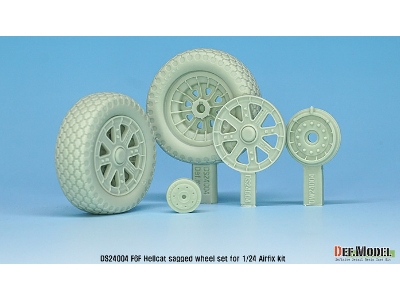 F6f Hellcat Sagged Wheel Set 1 (For Airfix 1/24) - image 5