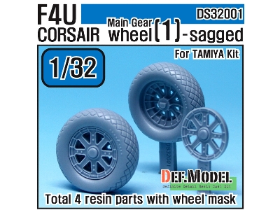 F4u-1 Corsair Wheel Set 1 (For Tamiya 1/32) - image 1