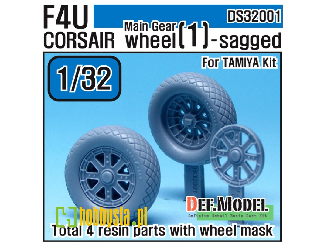 F4u-1 Corsair Wheel Set 1 (For Tamiya 1/32) - image 1