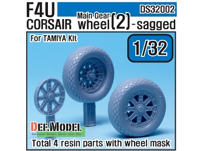 F4u-1 Corsair Wheel Set 2 (For Tamiya 1/32) - image 1