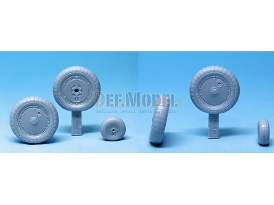 Bf109g-6 Wheel Set 1 (For Revell, Etc 1/32) - image 3