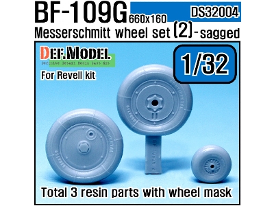 Bf109g-6 Wheel Set 2 (For Revell, Etc 1/32) - image 1