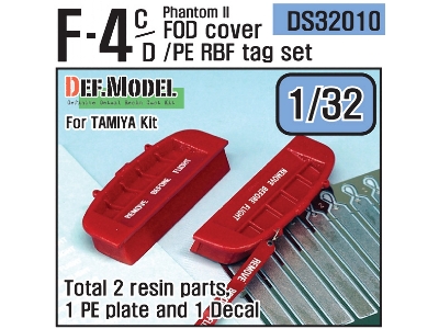 F-4c/D Phantom Ii Fod Cover + Pe Rbf Tag Set (For Tamiya 1/32) - image 1