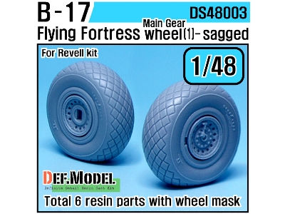 B-17f/G Flying Fortress Wheel Set 1 (For Revell 1/48) - image 1