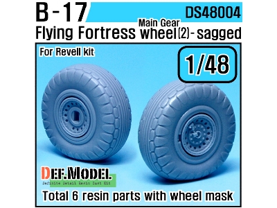 B-17f/G Flying Fortress Wheel Set 2 (For Revell 1/48) - image 1