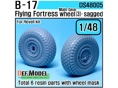 B-17f/G Flying Fortress Wheel Set 3 (For Revell 1/48) - image 1