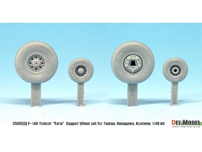 F-14a Tomcat Sagged Wheel Set- Early (For Tamiya/Hasegawa 1/48) - image 2