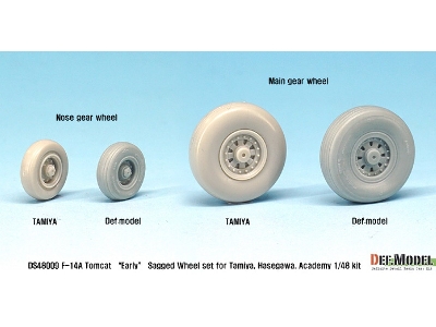 F-14a Tomcat Sagged Wheel Set- Early (For Tamiya/Hasegawa 1/48) - image 4