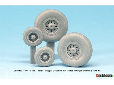 F-14a Tomcat Sagged Wheel Set- Early (For Tamiya/Hasegawa 1/48) - image 5