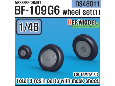 Bf109g-6 Wheel Set 1 (For Tamiya, Etc 1/48) - image 1