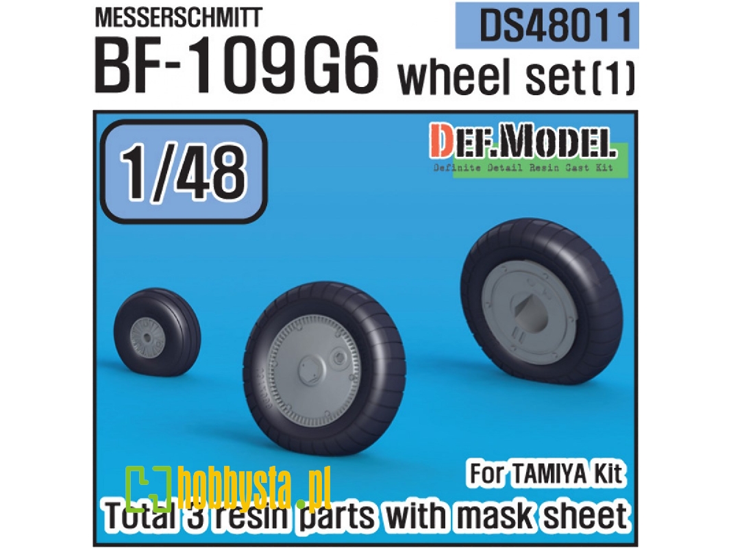 Bf109g-6 Wheel Set 1 (For Tamiya, Etc 1/48) - image 1