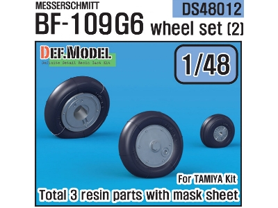 Bf109g-6 Wheel Set 2 (For Tamiyal, Etc 1/48) - image 1