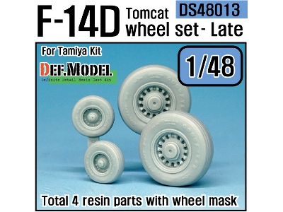 F-14d Tomcat Sagged Wheel Set- Late (For Tamiya 1/48) - image 1