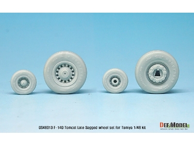 F-14d Tomcat Sagged Wheel Set- Late (For Tamiya 1/48) - image 2