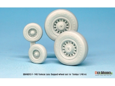 F-14d Tomcat Sagged Wheel Set- Late (For Tamiya 1/48) - image 3