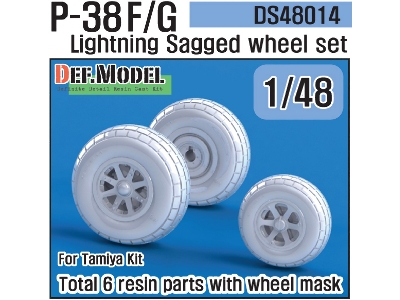 P-38 Lightning Wheel Set (For Tamiya 1/48) - image 1