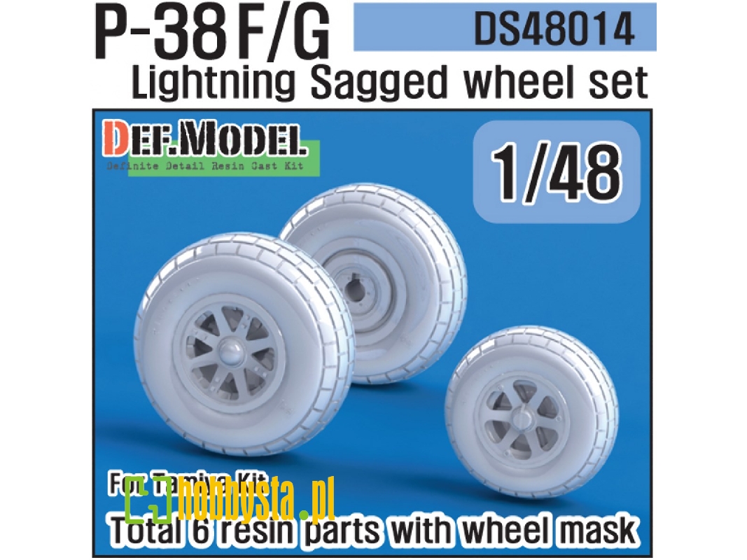 P-38 Lightning Wheel Set (For Tamiya 1/48) - image 1