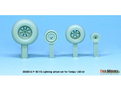 P-38 Lightning Wheel Set (For Tamiya 1/48) - image 3