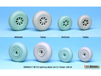 P-38 Lightning Wheel Set (For Tamiya 1/48) - image 4