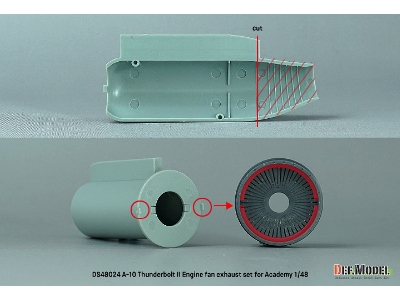 A-10 Thunderbolt Ii - Engine Fan Exhaust Set (For Academy) - image 6