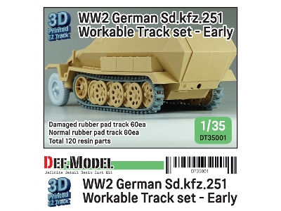 Ww2 Sd.Kfz.251 Workable Track Set - Early Type - image 1