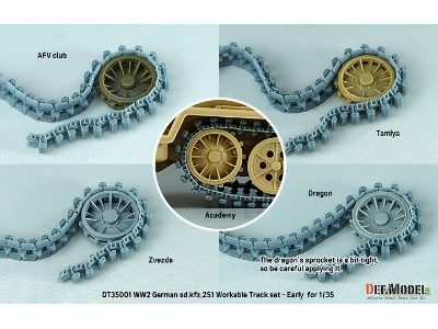 Ww2 Sd.Kfz.251 Workable Track Set - Early Type - image 7