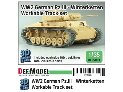 Ww2 Pz.Iii/Iv 40cm Workable Track Set - Winterketten For Pz.Iii Kit - image 1