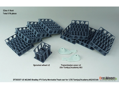 Us M2/M3 Bradley Early Workable Track Set (For Tamiya/Academy) - image 2