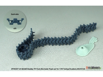 Us M2/M3 Bradley Early Workable Track Set (For Tamiya/Academy) - image 4