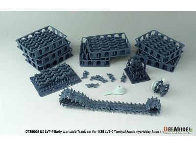 Us Lvt-7 Early Workable Track Set (For Tamiya/Academy Hobby Boss) - image 3
