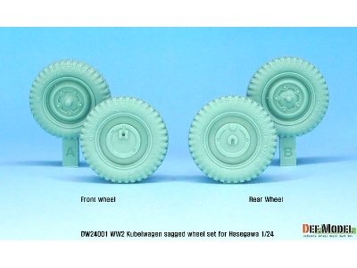Ww2 Kubelwagen Sagged Wheel Set - image 4