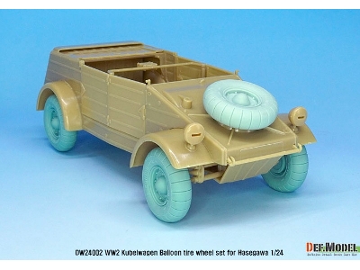 Ww2 Kubelwagen Balloon Tire Wheel Set - image 6