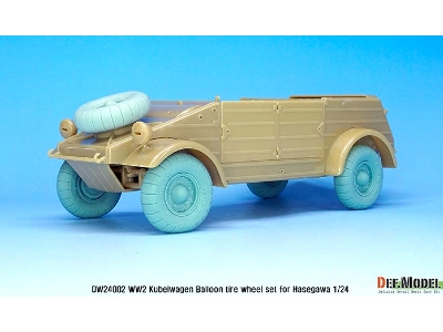 Ww2 Kubelwagen Balloon Tire Wheel Set - image 7