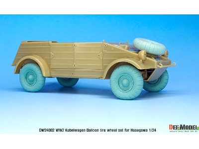 Ww2 Kubelwagen Balloon Tire Wheel Set - image 9