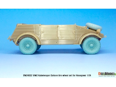 Ww2 Kubelwagen Balloon Tire Wheel Set - image 10