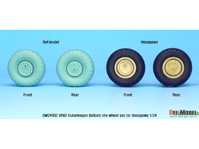 Ww2 Kubelwagen Balloon Tire Wheel Set - image 13