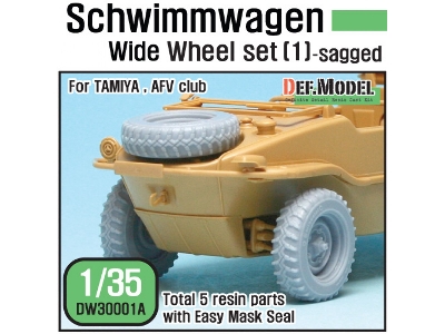 Schwimmwagen Wide Tire(Continental)-sagged (For Tamiya 1/35) - image 1