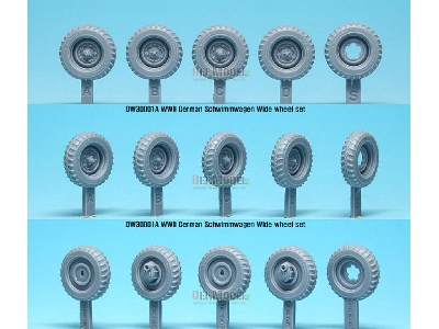 Schwimmwagen Wide Tire(Continental)-sagged (For Tamiya 1/35) - image 2