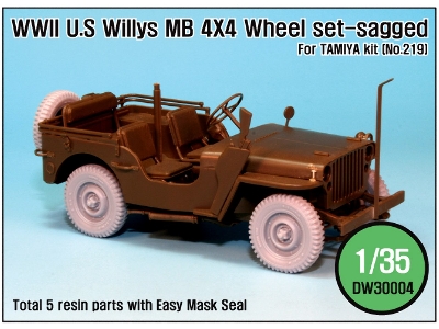 Willys Mb 4x4 Truck Wheel Set (For Tamiya 1/35) - image 1