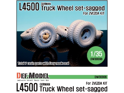 German L4500 Truck Wheel Set (For Zvezda 1/35) - image 1