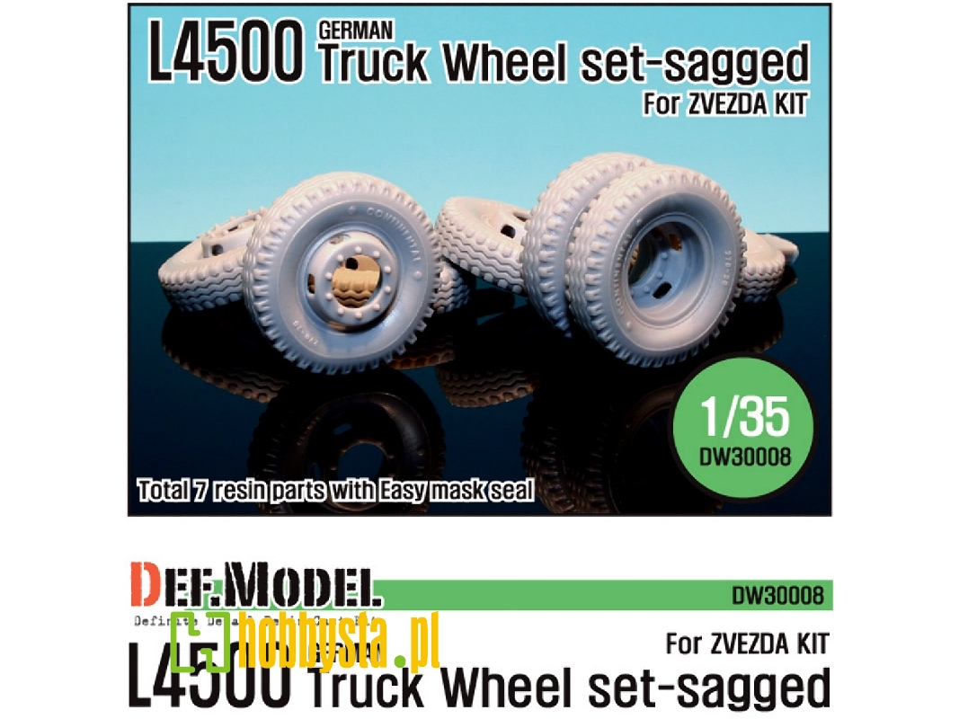 German L4500 Truck Wheel Set (For Zvezda 1/35) - image 1