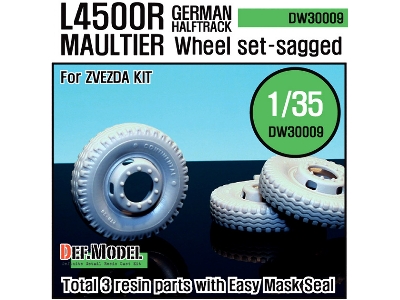 German L4500 R Maultier Wheel Set (For Zvezda 1/35) - image 1