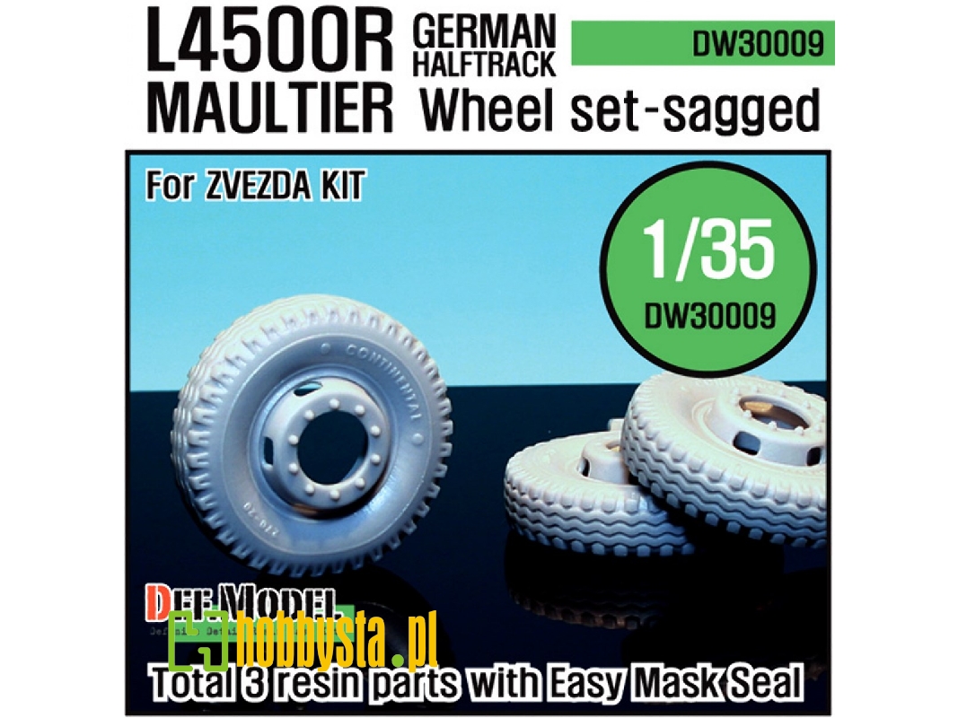 German L4500 R Maultier Wheel Set (For Zvezda 1/35) - image 1